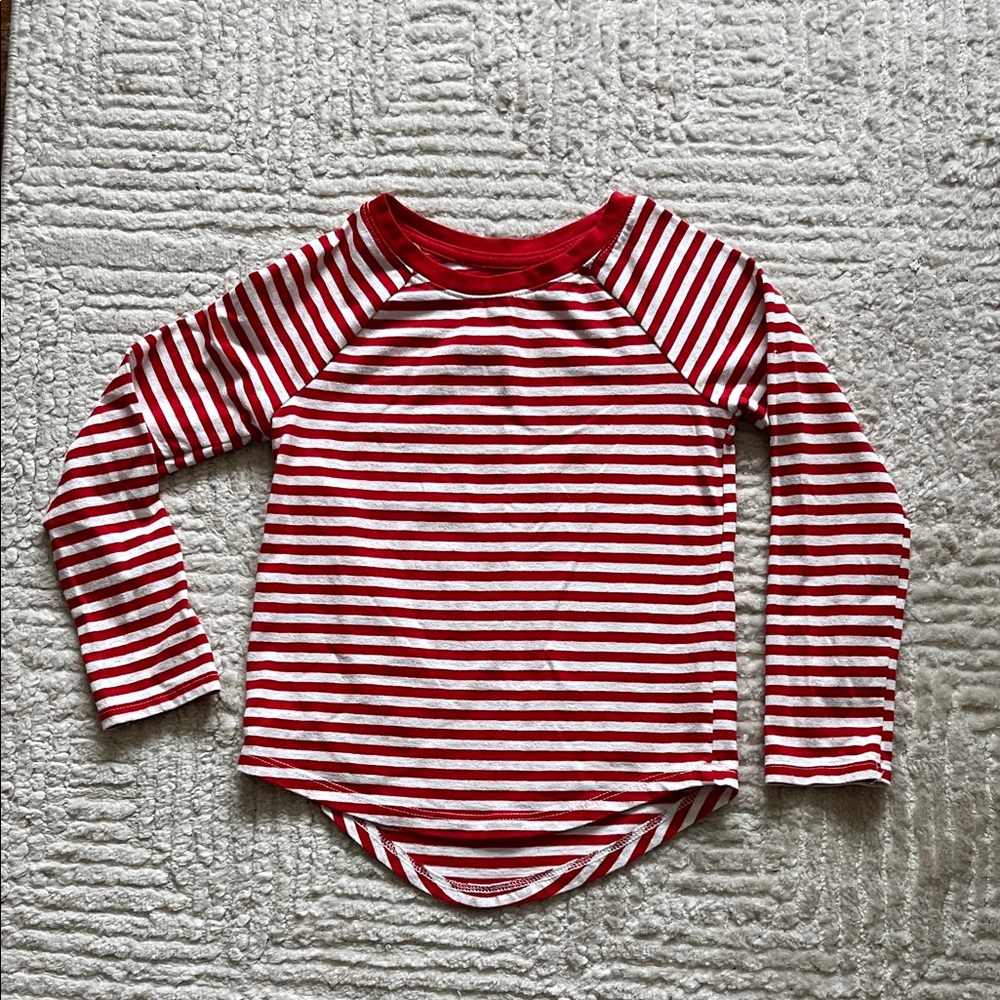 Cat & Jack Red and White Striped Shirt